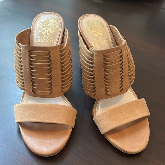 Vince Camuto Astar Leather Backless Sandal Mule Size 7.5 - Picture 5 of 15